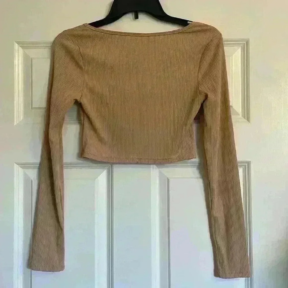 Brown‎ SHEIN crop long sleeve size medium - Picture 6 of 8